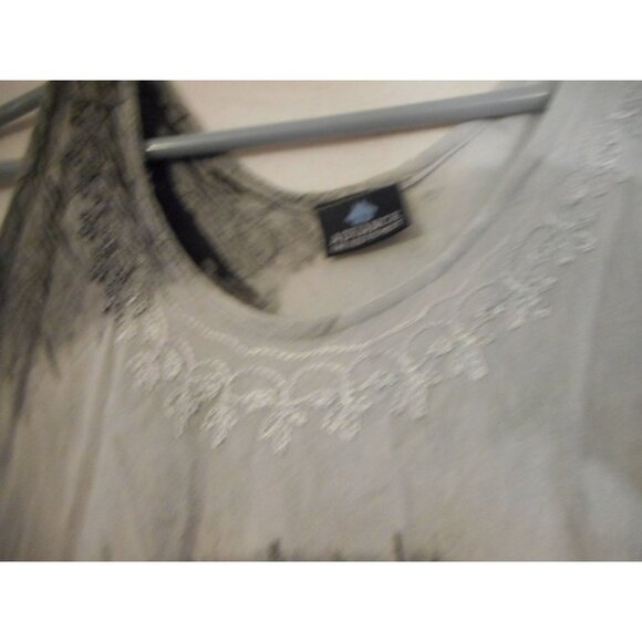 One Sz Fits Most Sleeveless Rayon Black fish Embroidered Tunic Top Tie Dye Batik - Picture 2 of 8